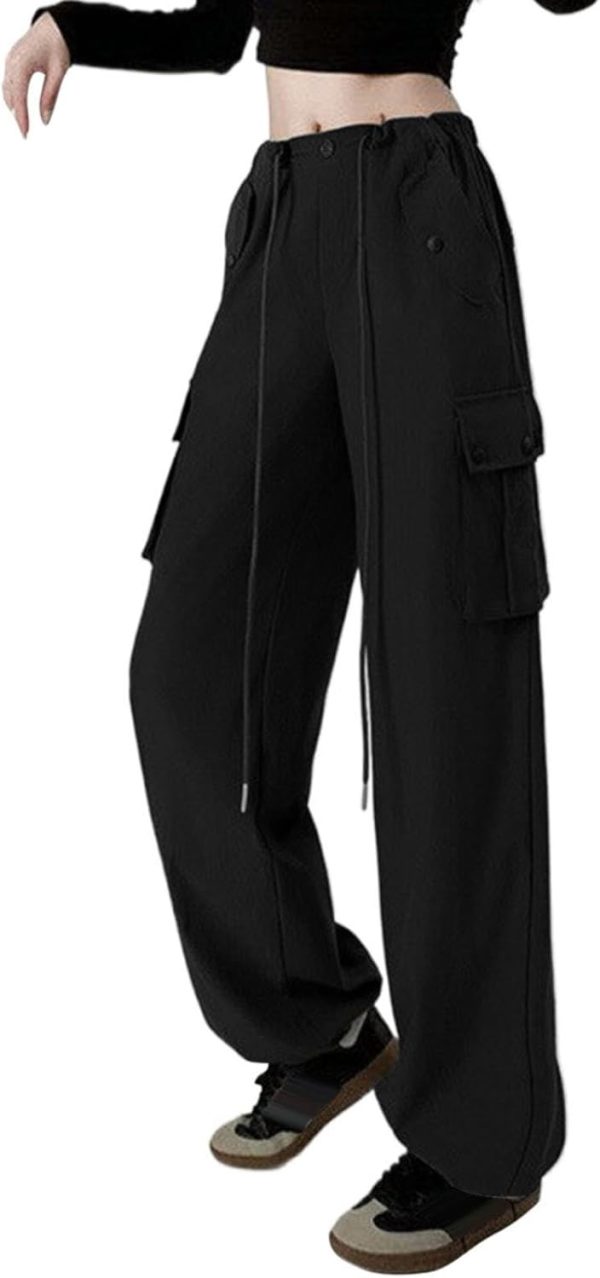 Generico Pantaloni Donna Estivi Larghi Vita Alta Comodi-0