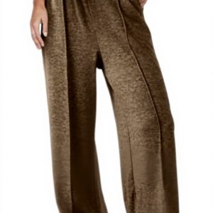 Pantaloni Donna Comodi Caldi Generico Vita Alta Gamba Larga