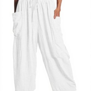 Pantaloni Larghi Donna Generico Elasticizzati Taglie Forti