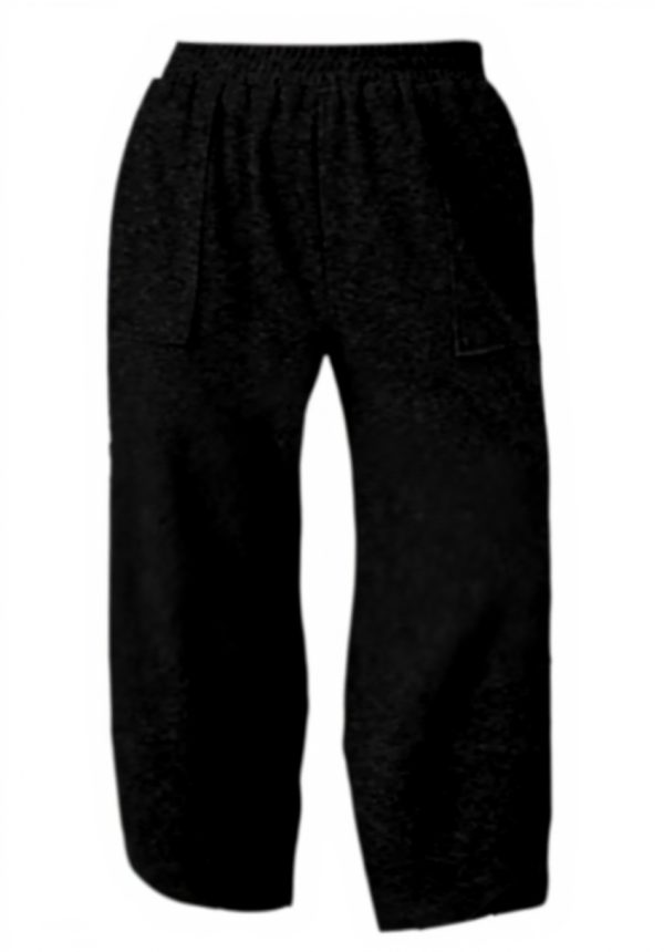 Pantaloni Donna Cotone Baggy Vita Elastica Generico Verde