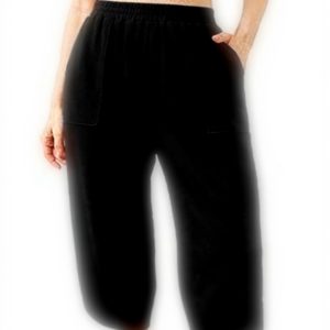 Pantaloni Donna Cotone Baggy Vita Elastica Generico Verde