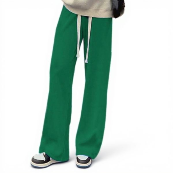 Pantaloni Donna Generico Vita Alta Gamba Larga Slimming