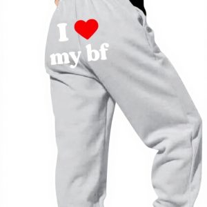 Generico Pantaloni Donna Eleganti Invernali Sweatpants High