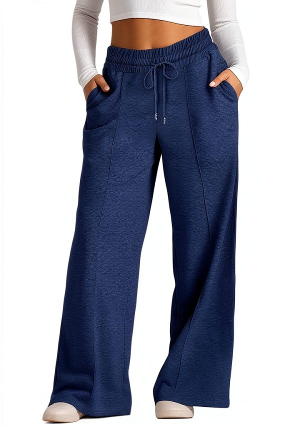 Generico Pantaloni Harem Donna Jeans Gamba Larga Vita