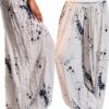 Pantaloni Lino Donna Generico Vita Alta Comodi Elasticizzati-1