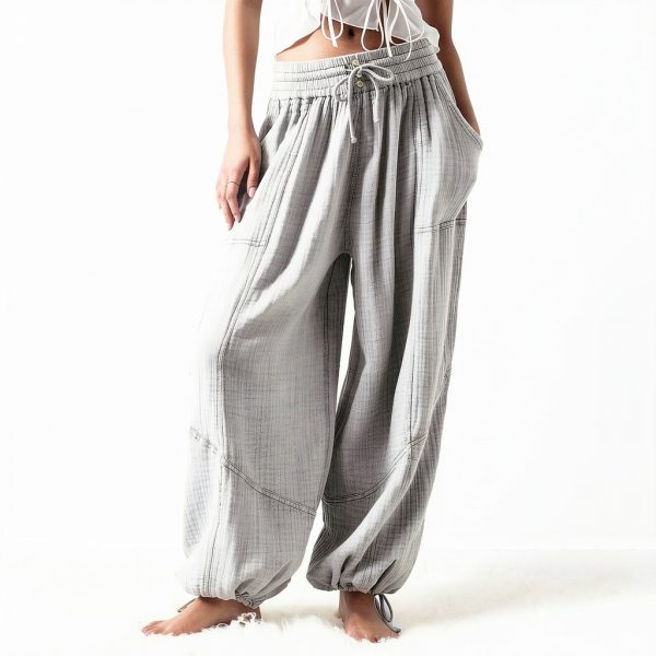 Generico Pantaloni Morbidi Donna Invernali Cargo Larghi Vita