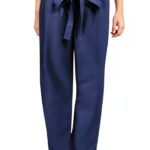 Pantaloni Donna Generico Vita Alta Lino Comodi Elasticizzati-0