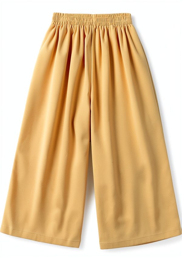 Pantaloni Neri Donna Generico Vita Alta Lino Cotone Casual