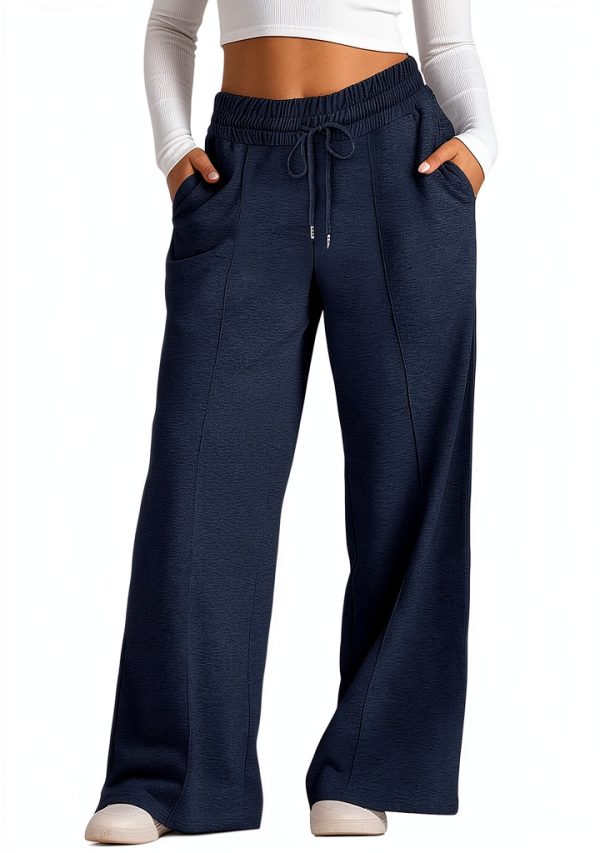 Generico Pantaloni Harem Donna Jeans Gamba Larga Casual