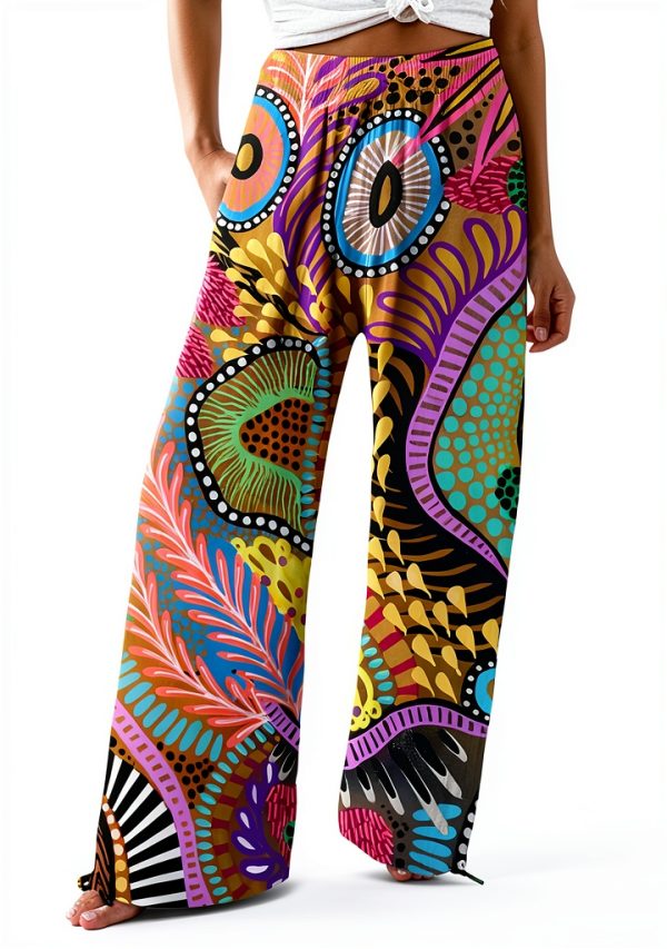 Generico Pantaloni Yoga Donna Vita Elastica Stampa Floreale