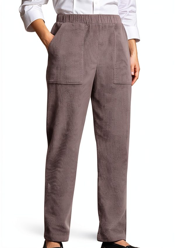 Pantaloni Donna Generico Vita Elastica Gamba Dritta Leggeri