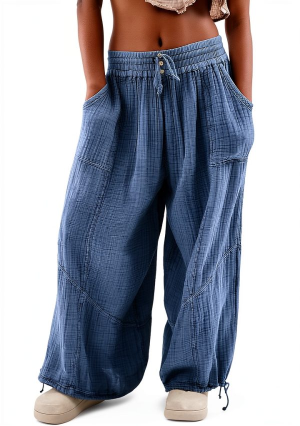 Generico Pantaloni Morbidi Donna Invernali Cargo Larghi