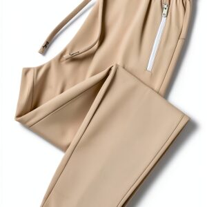 Pantaloni Lino Donna Vita Alta Comodi Casual Fitness-0