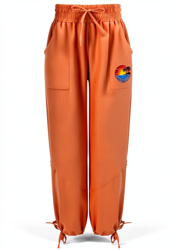 Pantaloni Lino Donna Vita Alta Comodi Eleganti Generico-3