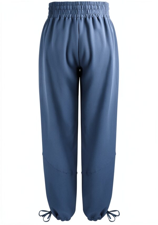 Pantaloni Donna Lino Vita Alta Comodi Eleganti Fitness-4