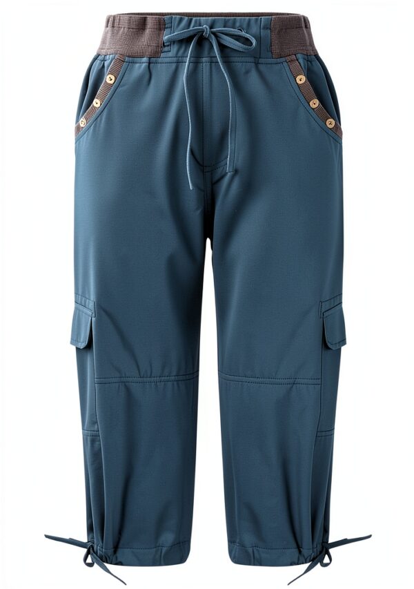 Generico Pantaloncini Donna Poliestere Comodi Taglie Forti-1