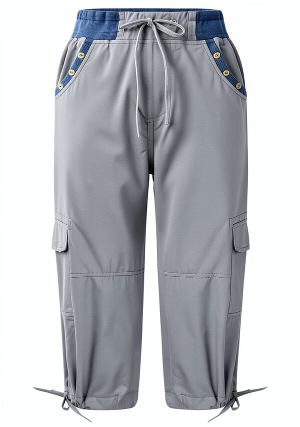 Generico Pantaloncini Donna Poliestere Comodi Taglie Forti-2