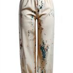 Pantaloni Donna Lino Vita Alta Comodi Eleganti Generico-0