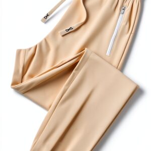 Pantaloni Lino Donna Vita Alta Comodi Eleganti Generico-0